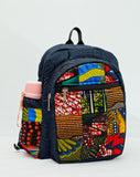 Patchwork school backpack
